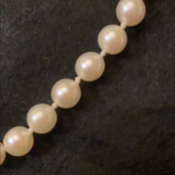 AUTH 1980s MIKIMOTO AKOYA CULTURED PEARL NECKLACE LANE CRAWFORD NECKLACE - Picture 15 of 17